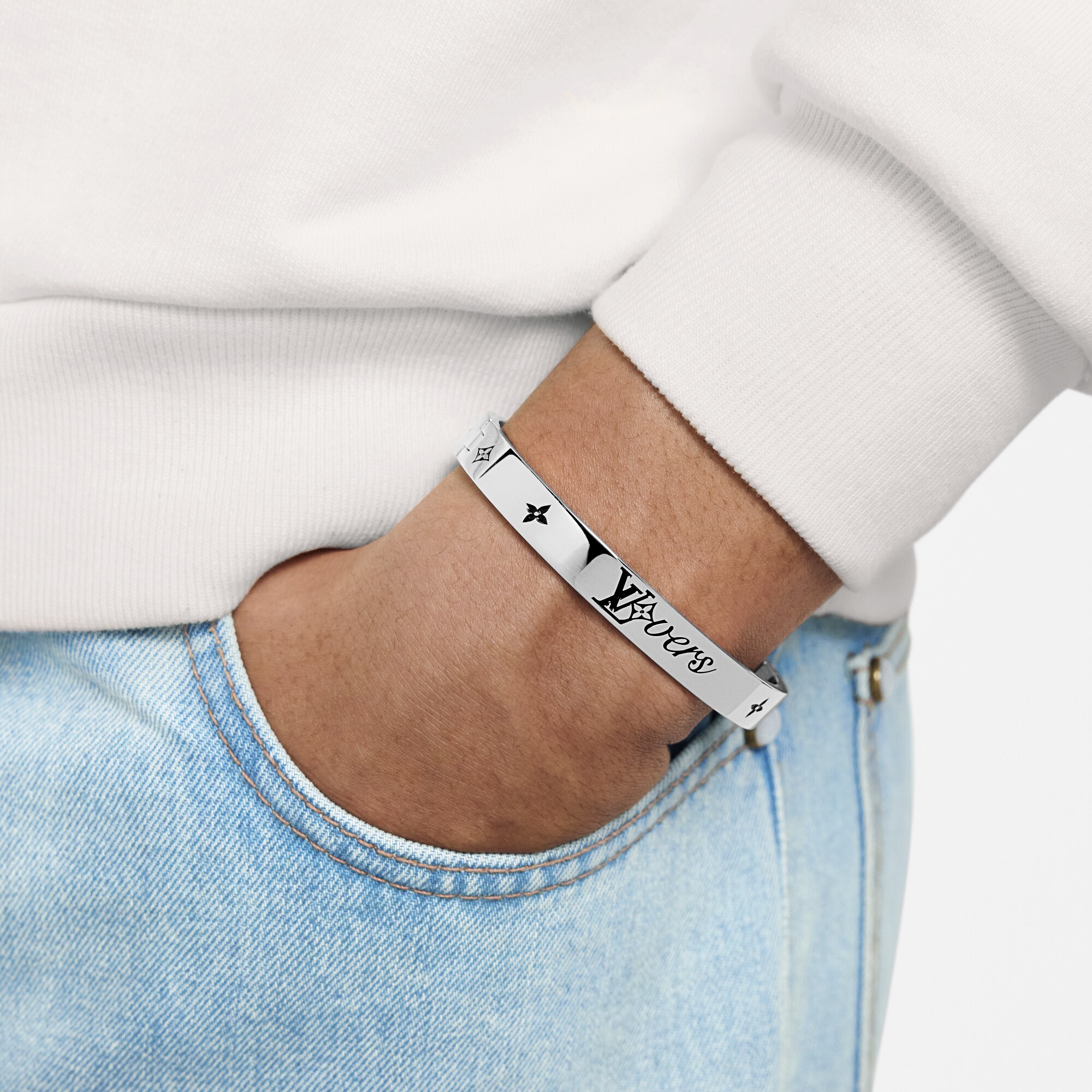 S00 Bijoux Fantaisie Bracelets Jonc LV Vers | Louis Vuitton ® (Zoom produit)