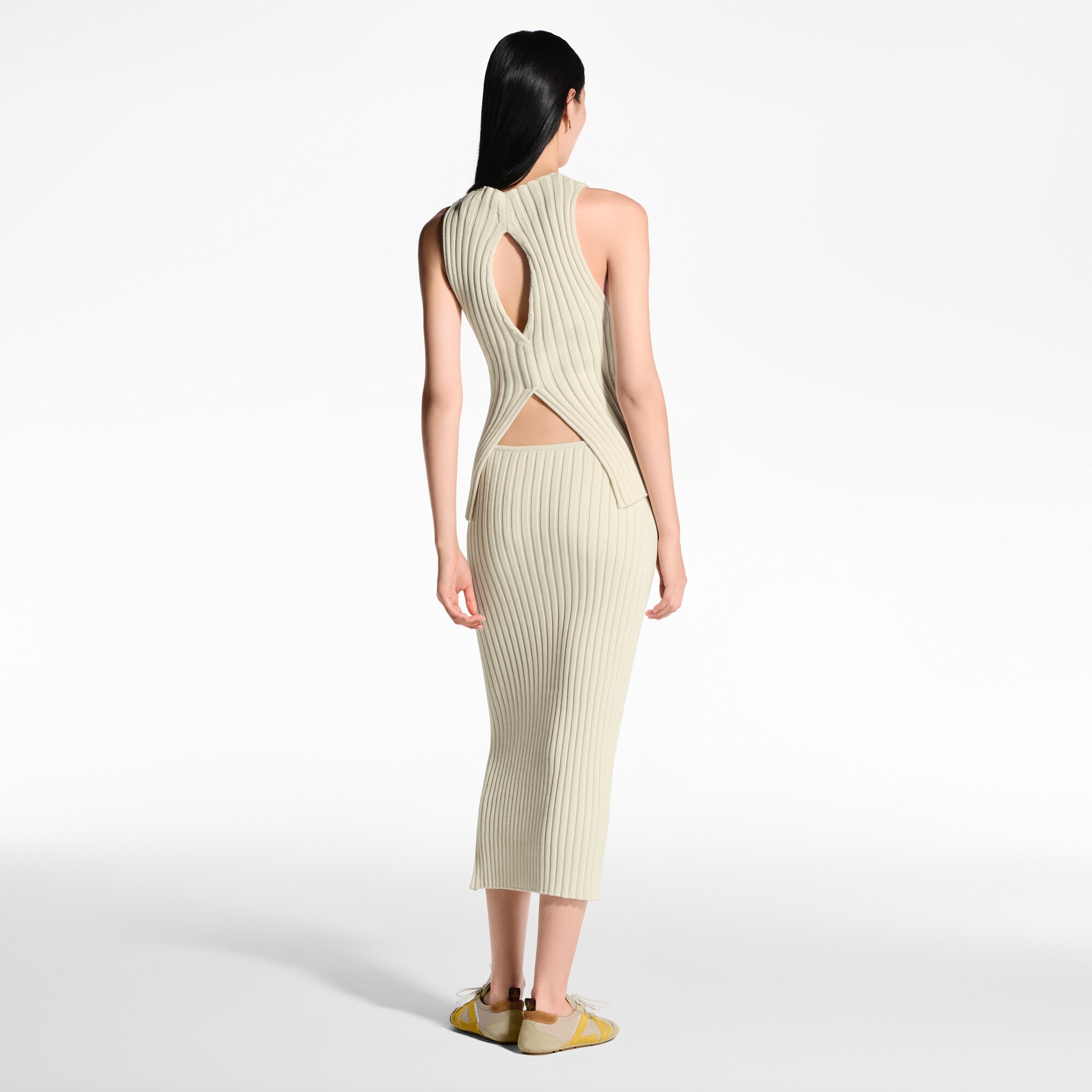  Prêt-à-Porter Jupes et Shorts Jupe fendue en maille côtelée | Louis Vuitton ® (Zoom produit)