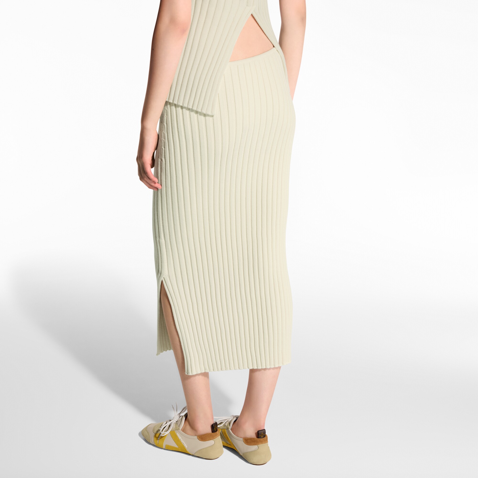  Prêt-à-Porter Jupes et Shorts Jupe fendue en maille côtelée | Louis Vuitton ® (Zoom produit)