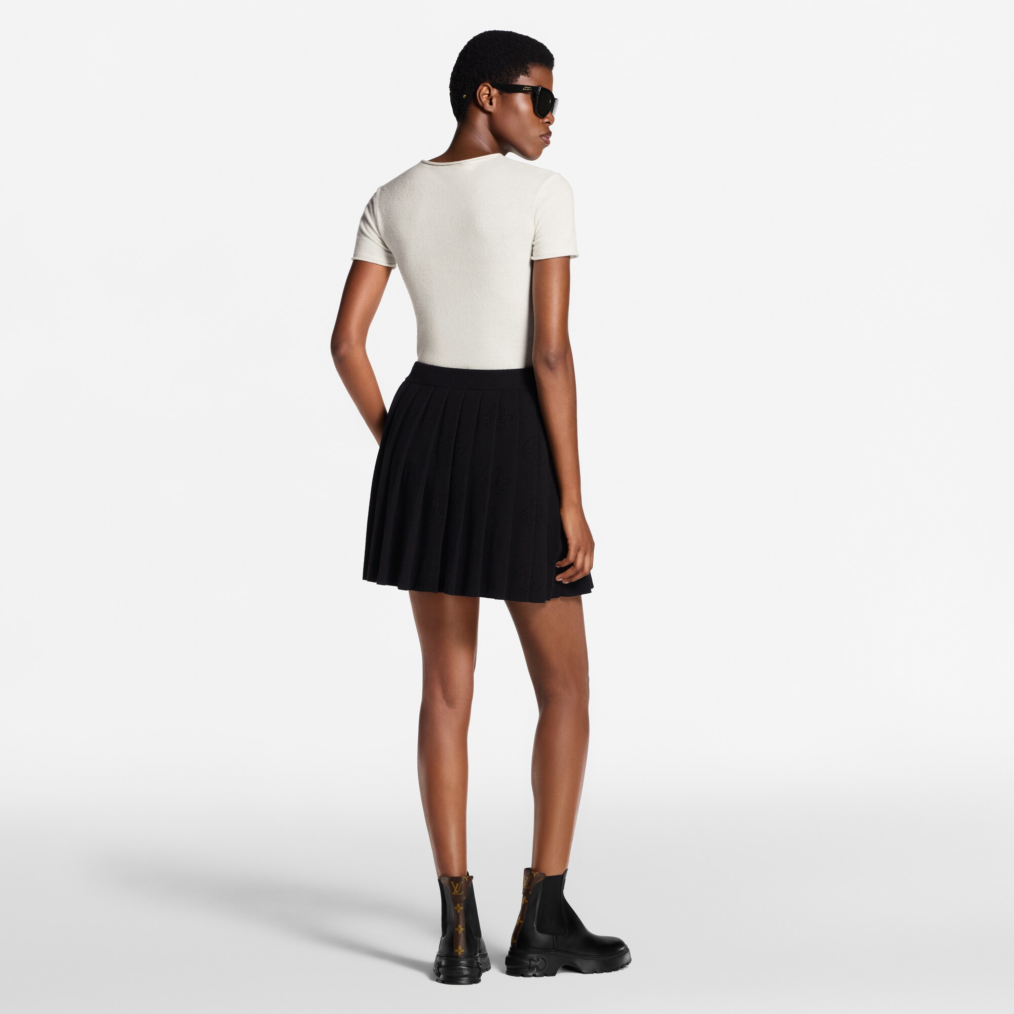 Prêt-à-Porter Jupes et Shorts Jupe plissée en maille Mahina | Louis Vuitton ® (Zoom produit)