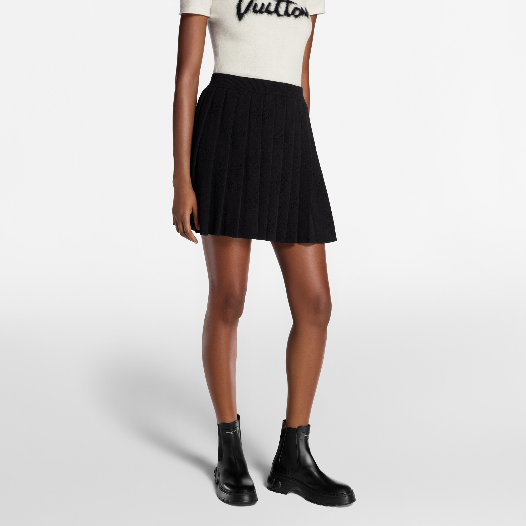  Prêt-à-Porter Jupes et Shorts Jupe plissée en maille Mahina | Louis Vuitton ® (Zoom produit)