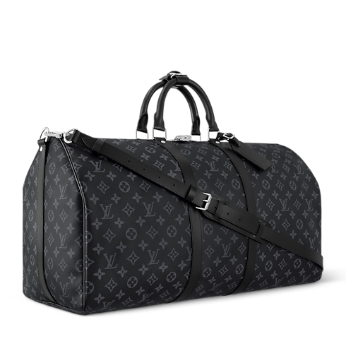 Monogram Eclipse Travel Travel Bags Keepall Bandoulière 55 | Louis Vuitton ® (Product zoom)