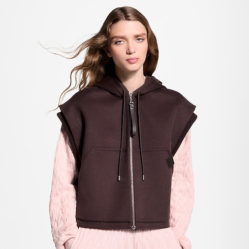 Ready-to-Wear Coats and Jackets Knit Insert Zip-Up Gilet | Louis Vuitton ® (Product zoom)