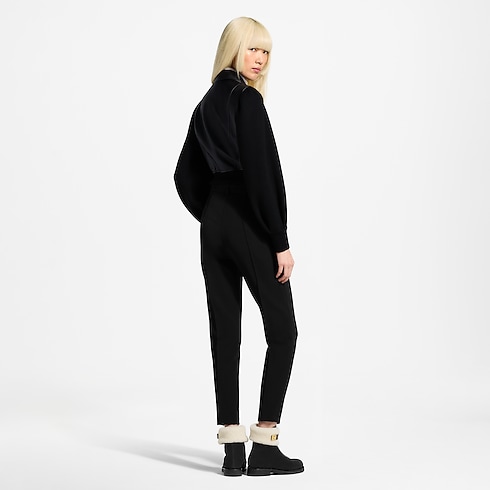 Ready-to-Wear Coats and Jackets Knit Sleeve Leather Jacket | Louis Vuitton ® (Product zoom)