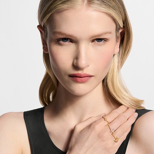 Lady LV Ring vue recadrée et portée