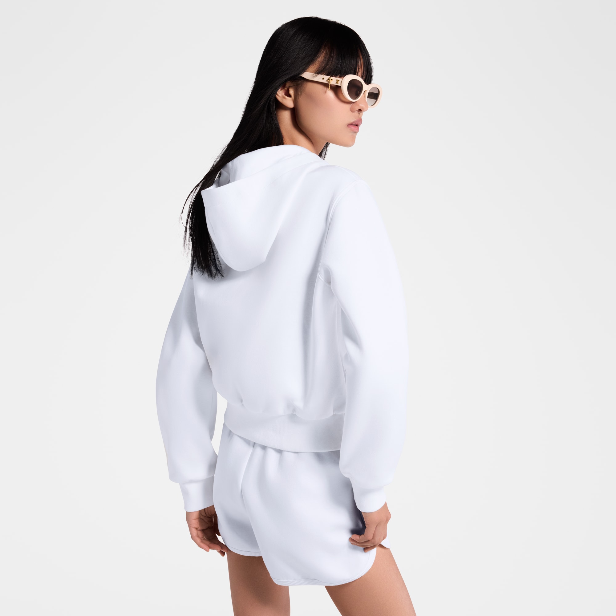 Ready-to-Wear Tops Leather Accent Hoodie | Louis Vuitton ® (Product zoom)
