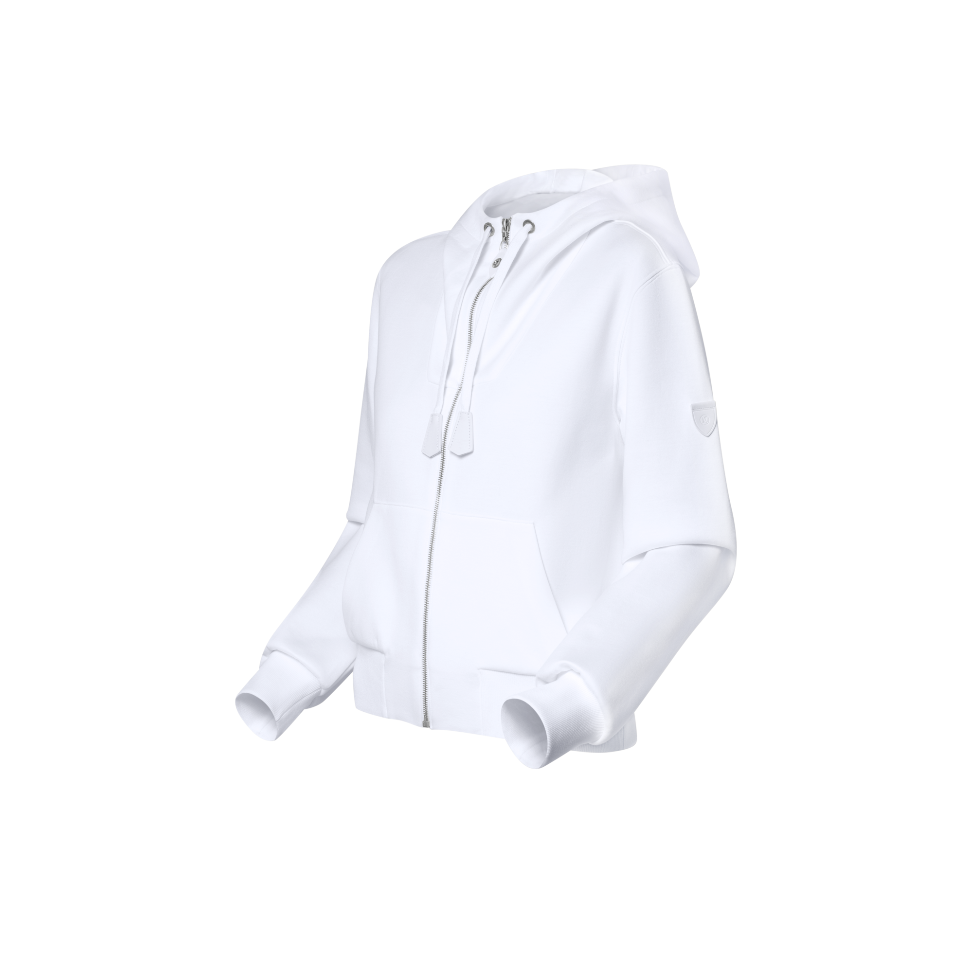  Ready-to-Wear Tops Leather Accent Hoodie | Louis Vuitton ® (Product zoom)