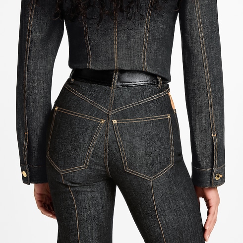 Ready-to-Wear Pants Leather Accent Jeans | Louis Vuitton ® (Product zoom)