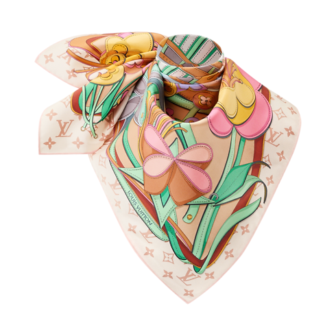 S00 Accessories Silk Squares and Bandeaus Leather Flowers Square 90 | Louis Vuitton ® (Product zoom)