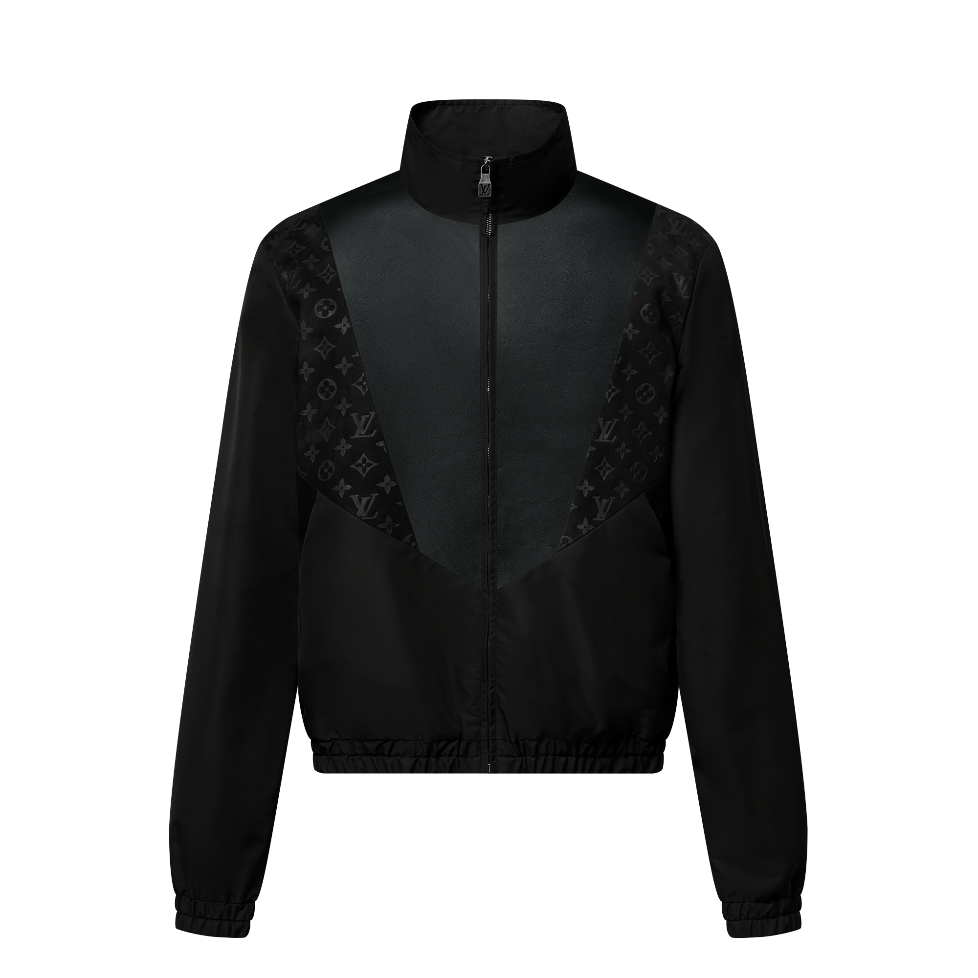  Ready-to-Wear Coats and Outerwear Leather Mix Track Top | Louis Vuitton ® (Product zoom)