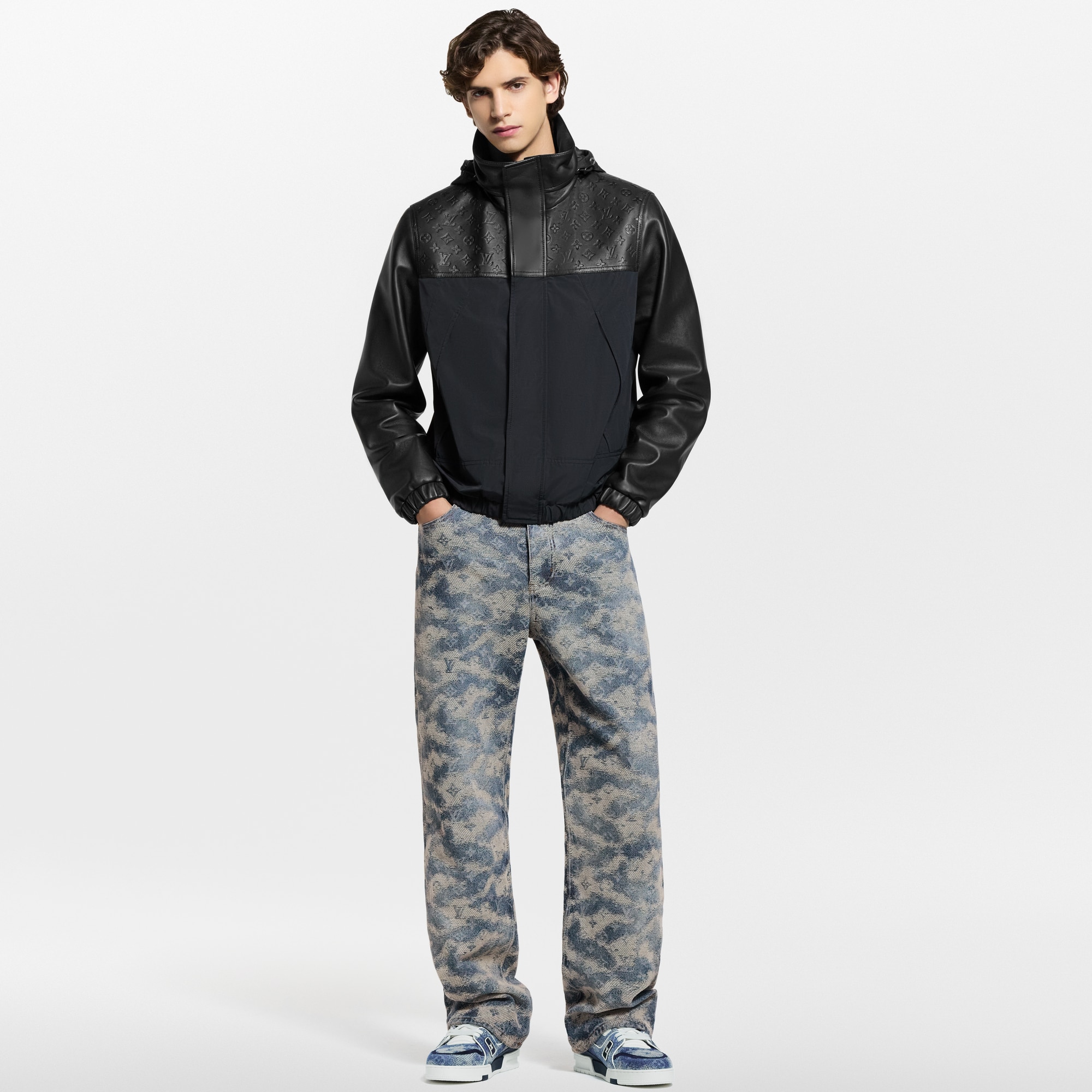  Ready-to-Wear Coats and Outerwear Leather Mix Windbreaker | Louis Vuitton ® (Product zoom)