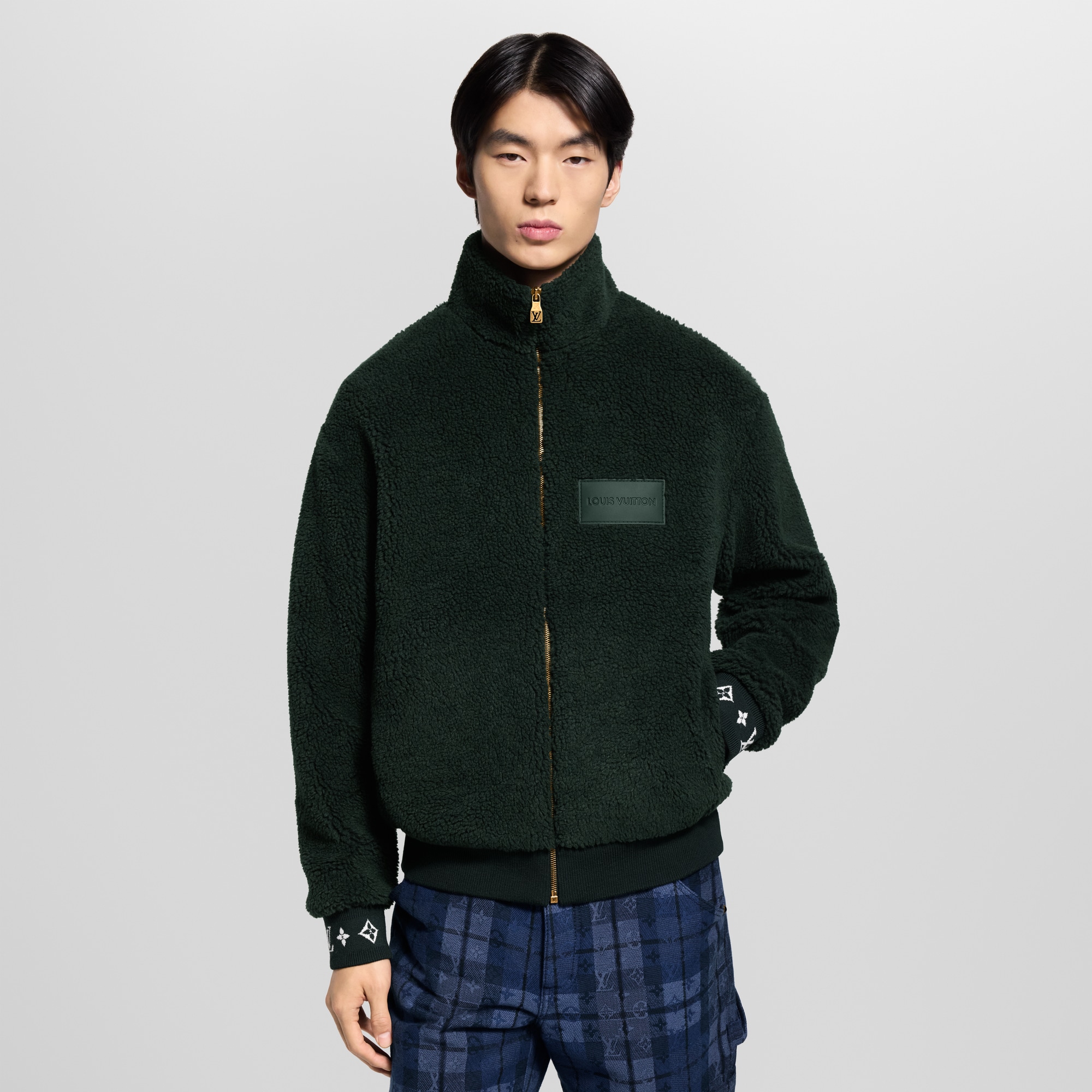  Prêt-à-Porter Tout le Prêt-à-Porter Leather Patch Fleece Blouson | Louis Vuitton ® (Zoom produit)