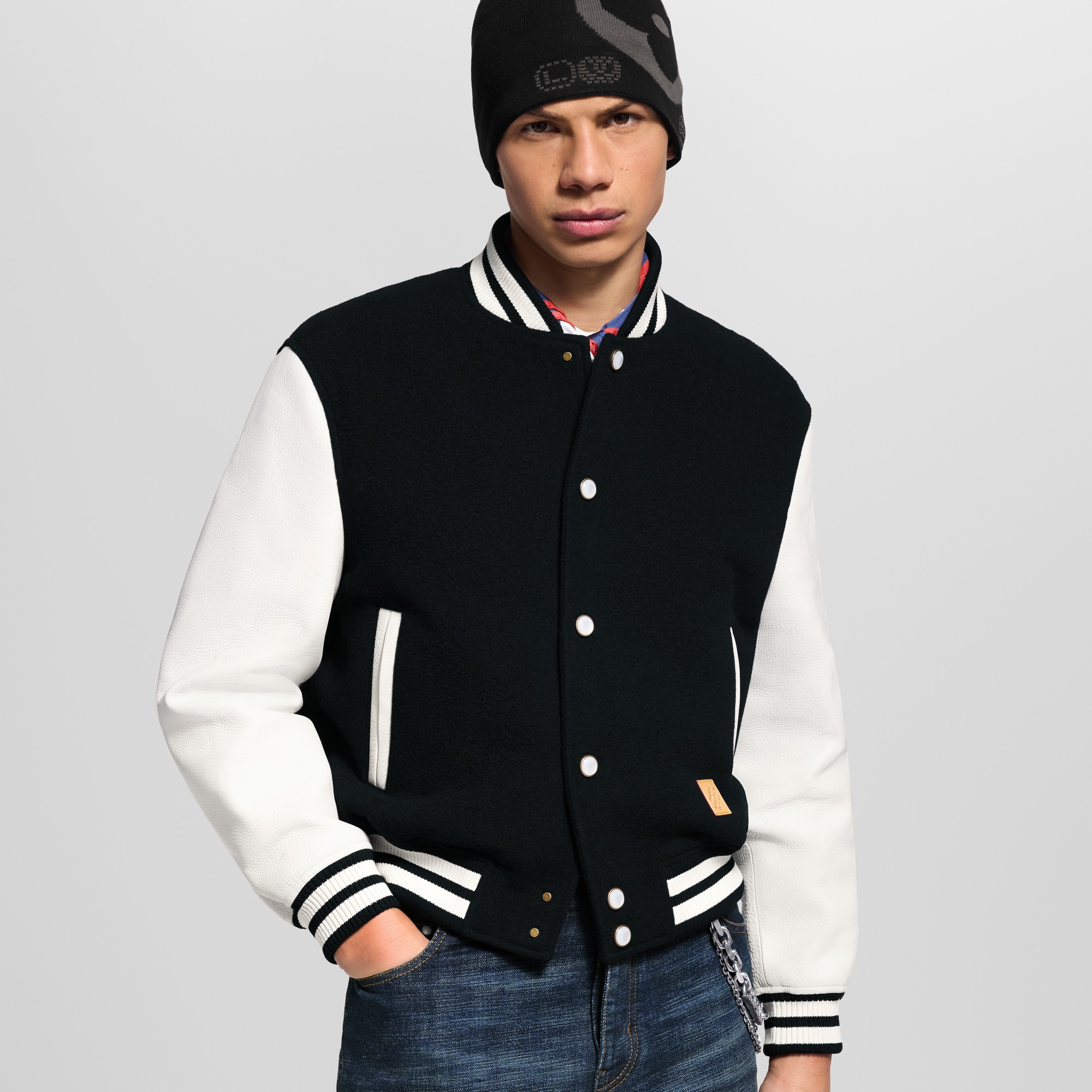  Ready-to-Wear Coats and Outerwear Leather Signature Varsity Jacket | Louis Vuitton ® (Product zoom)