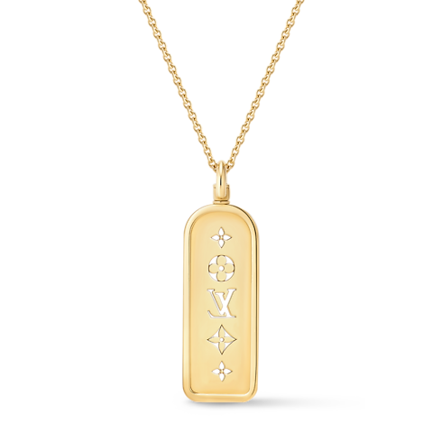 Bijoux Colliers et pendentifs Les Gastons Vuitton Large Tag Pendant, Yellow Gold | Louis Vuitton ® (Zoom produit)