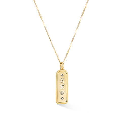 Bijoux Colliers et pendentifs Les Gastons Vuitton Large Tag Pendant, Yellow Gold | Louis Vuitton ® (Zoom produit)