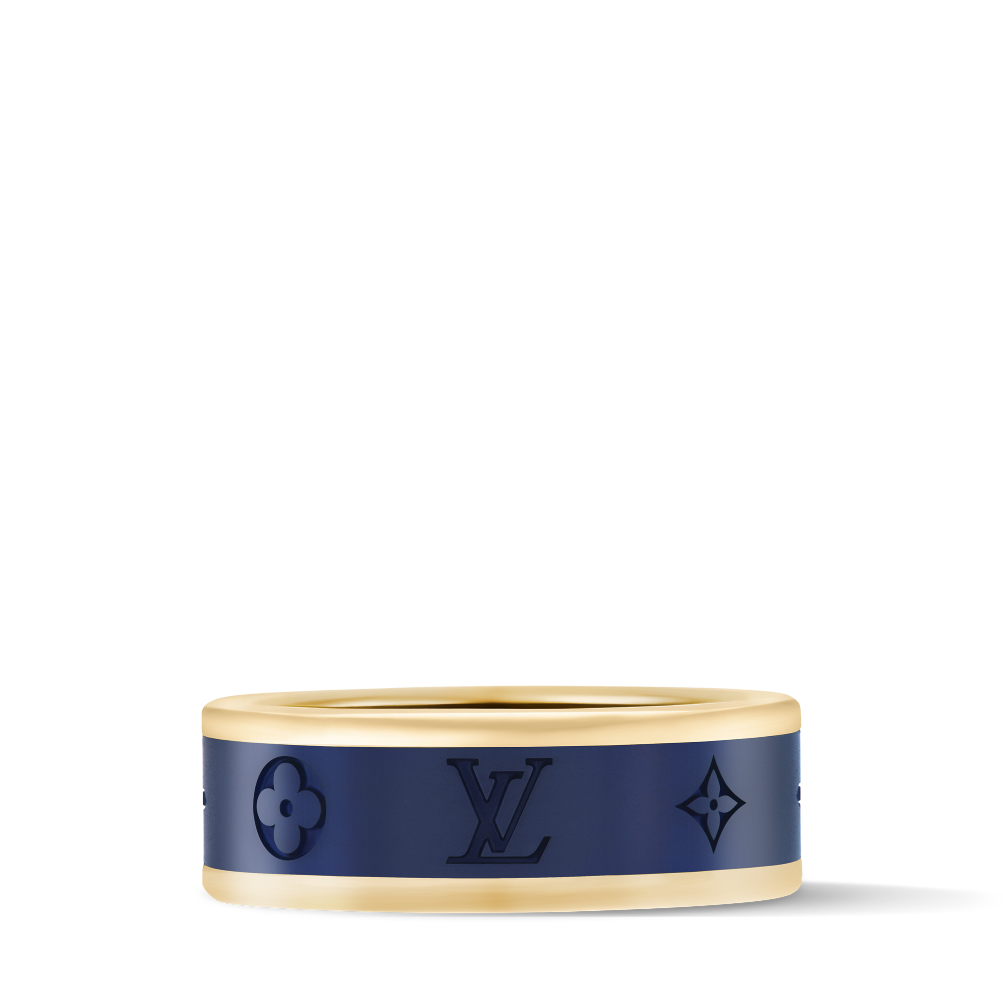  Categories Rings Les Gastons Vuitton Small Ring, Yellow Gold and Blue Titanium | Louis Vuitton ® (Product zoom)