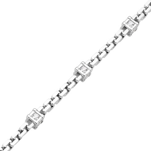 Categories Bracelets Les Gastons Vuitton Trunk Bracelet, White Gold and Diamonds | Louis Vuitton ® (Product zoom)