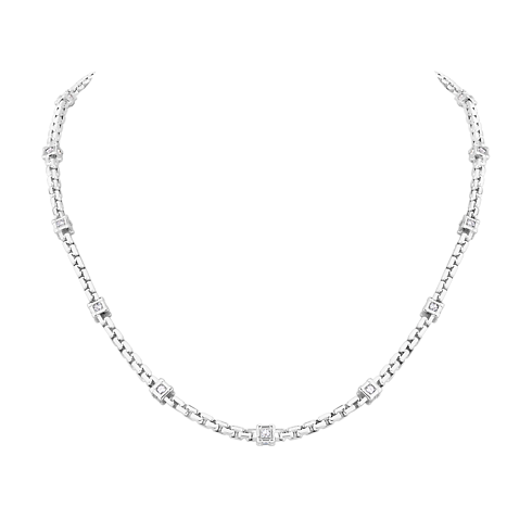 Jewelry Necklaces and Pendants Les Gastons Vuitton Trunk Necklace, White Gold and Diamonds | Louis Vuitton ® (Product zoom)
