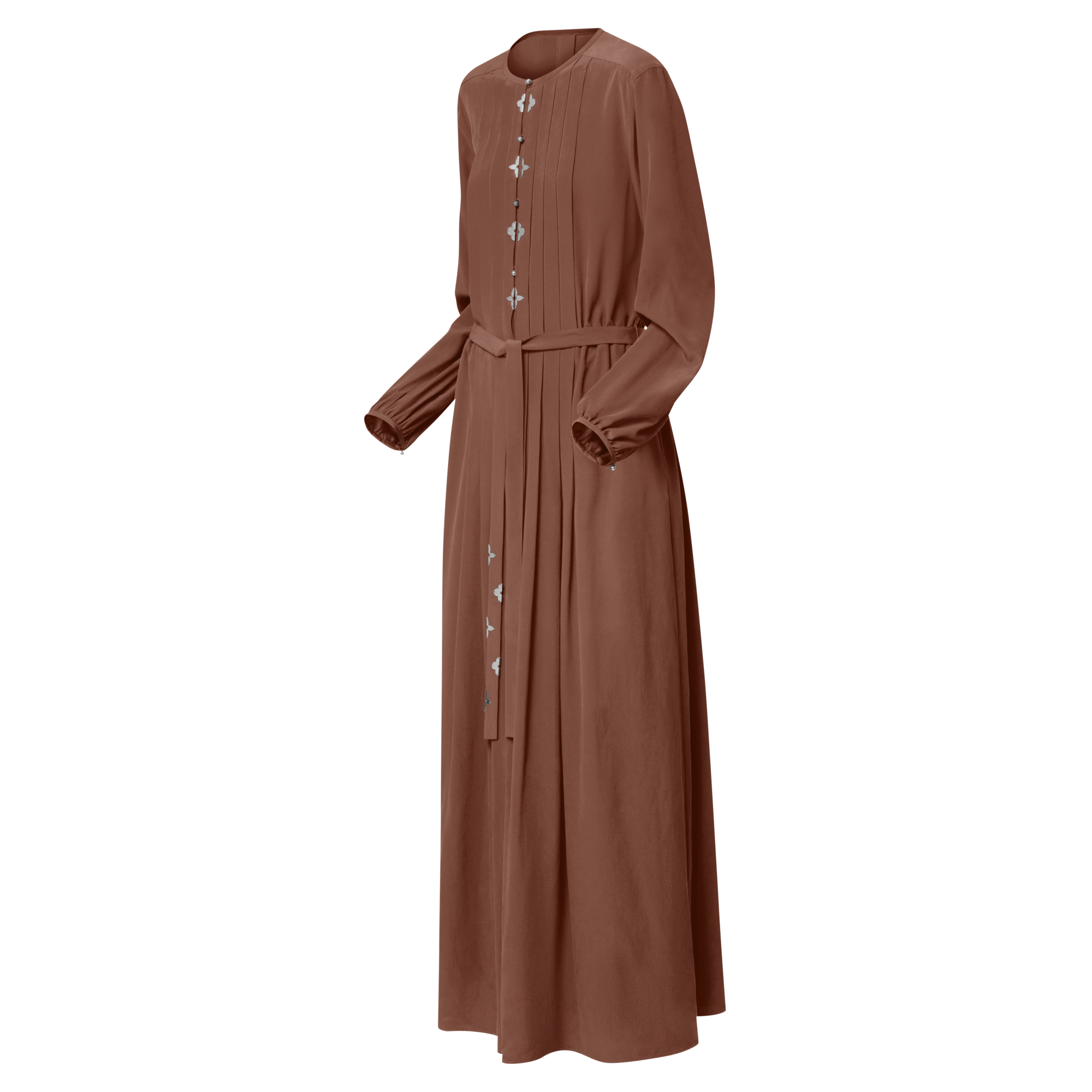  Ready-to-Wear Dresses Long-Sleeved Long Dress With Flower Crowns | Louis Vuitton ® (Product zoom)