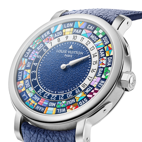 All Watches } Louis Vuitton Escale Worldtime, Automatic, 40mm, Platinum | Louis Vuitton ® (Product zoom)