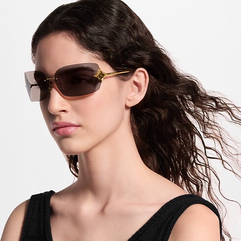 S00 Accessoires Lunettes Lunettes de soleil rectangulaires Curvy Flower | Louis Vuitton ® (Zoom produit)