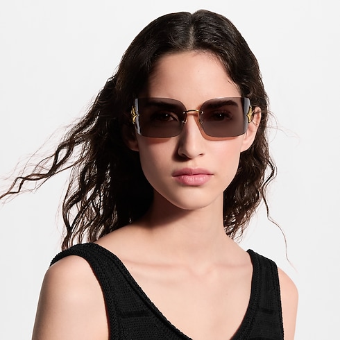 S00 Accessoires Lunettes Lunettes de soleil rectangulaires Curvy Flower | Louis Vuitton ® (Zoom produit)