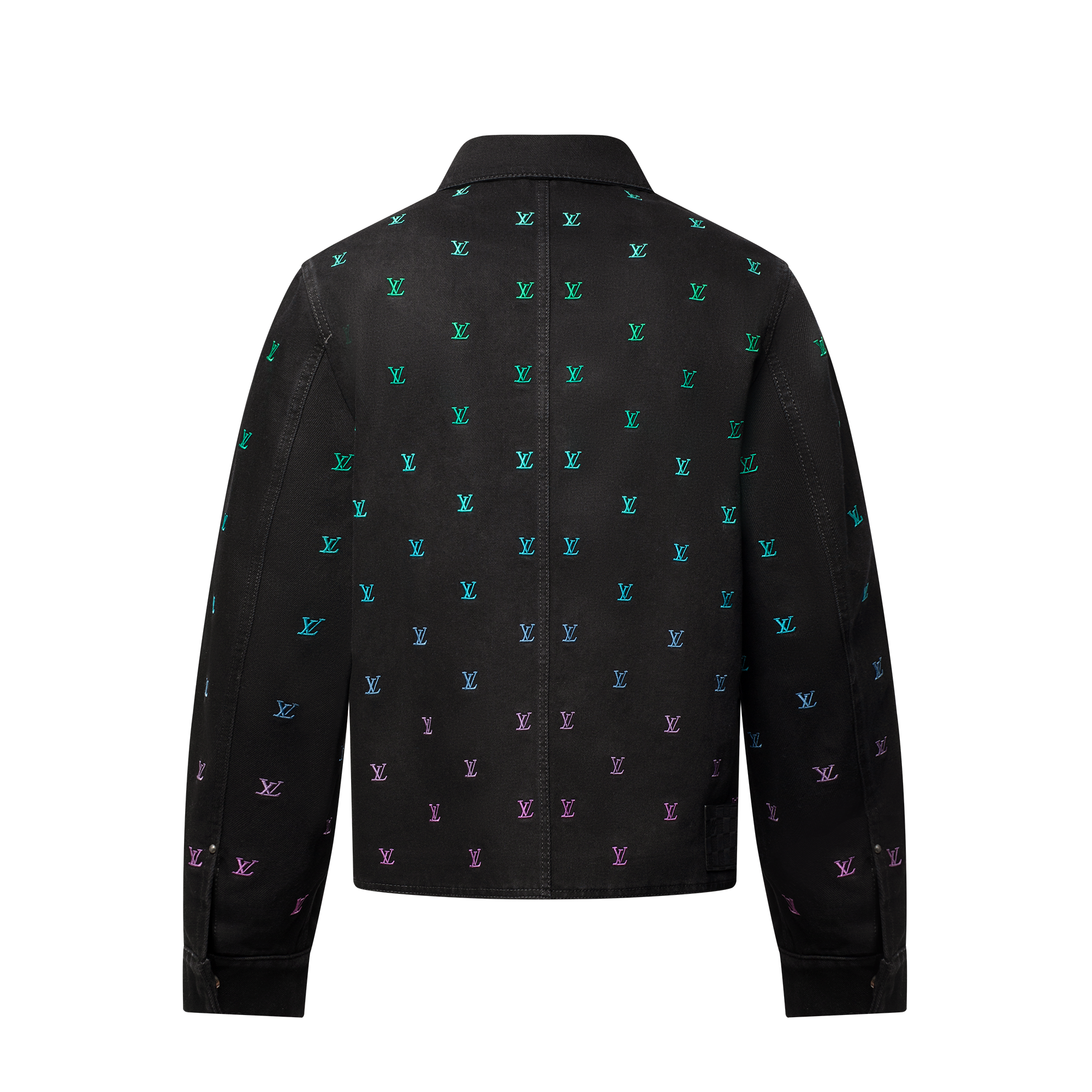  Ready-to-Wear Coats and Outerwear LV Blason Gradient Embroidered Denim Coach Jacket | Louis Vuitton ® (Product zoom)