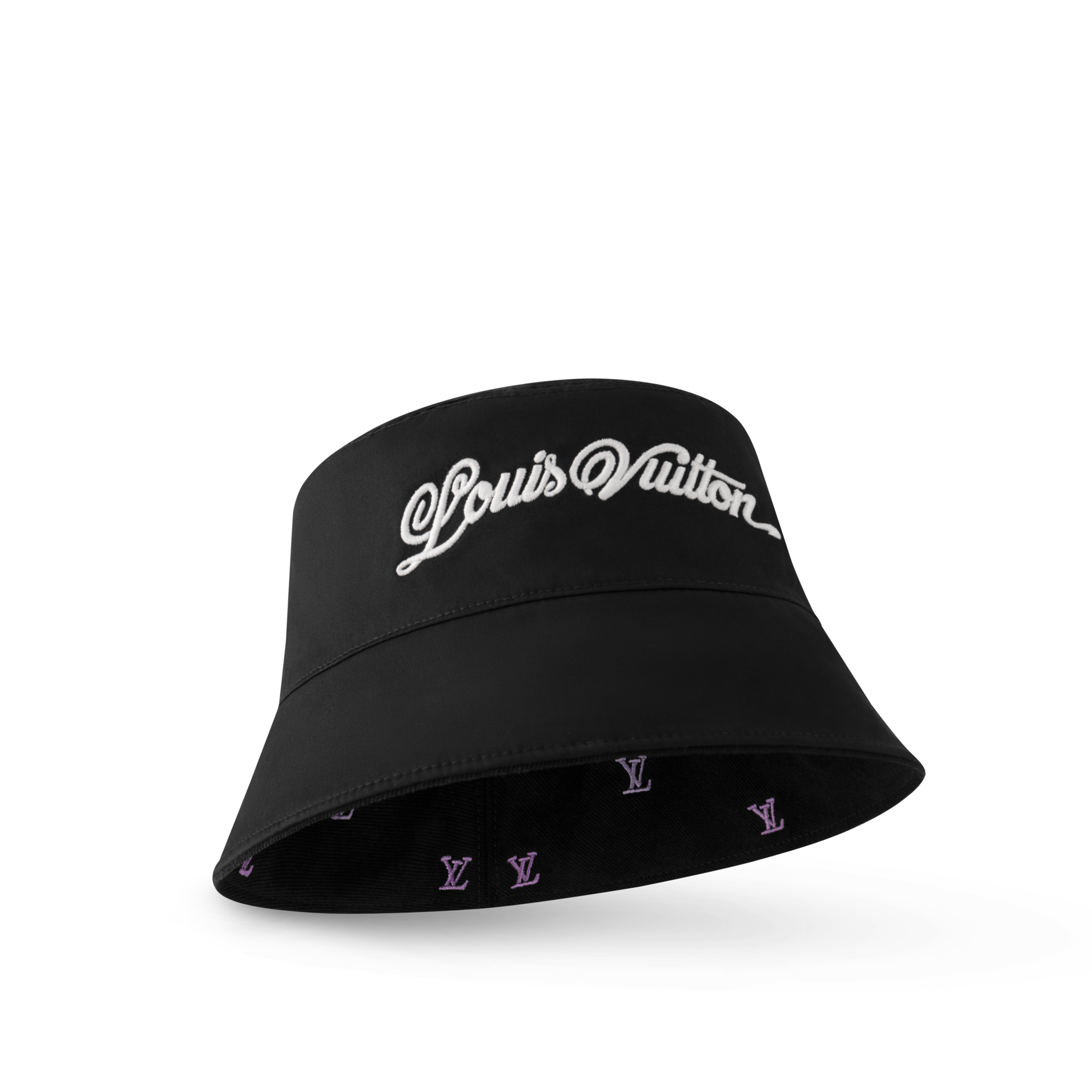 S00 Accessories Hats, Beanies and Gloves LV Blason Shading Denim Reversible Bucket Hat | Louis Vuitton ® (Product zoom)