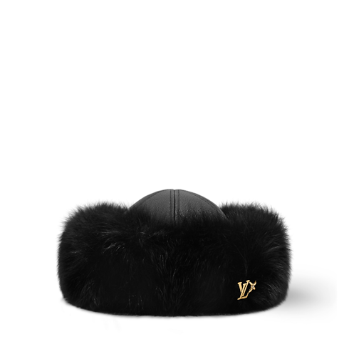 LV Bloom Fur Beanie Side View