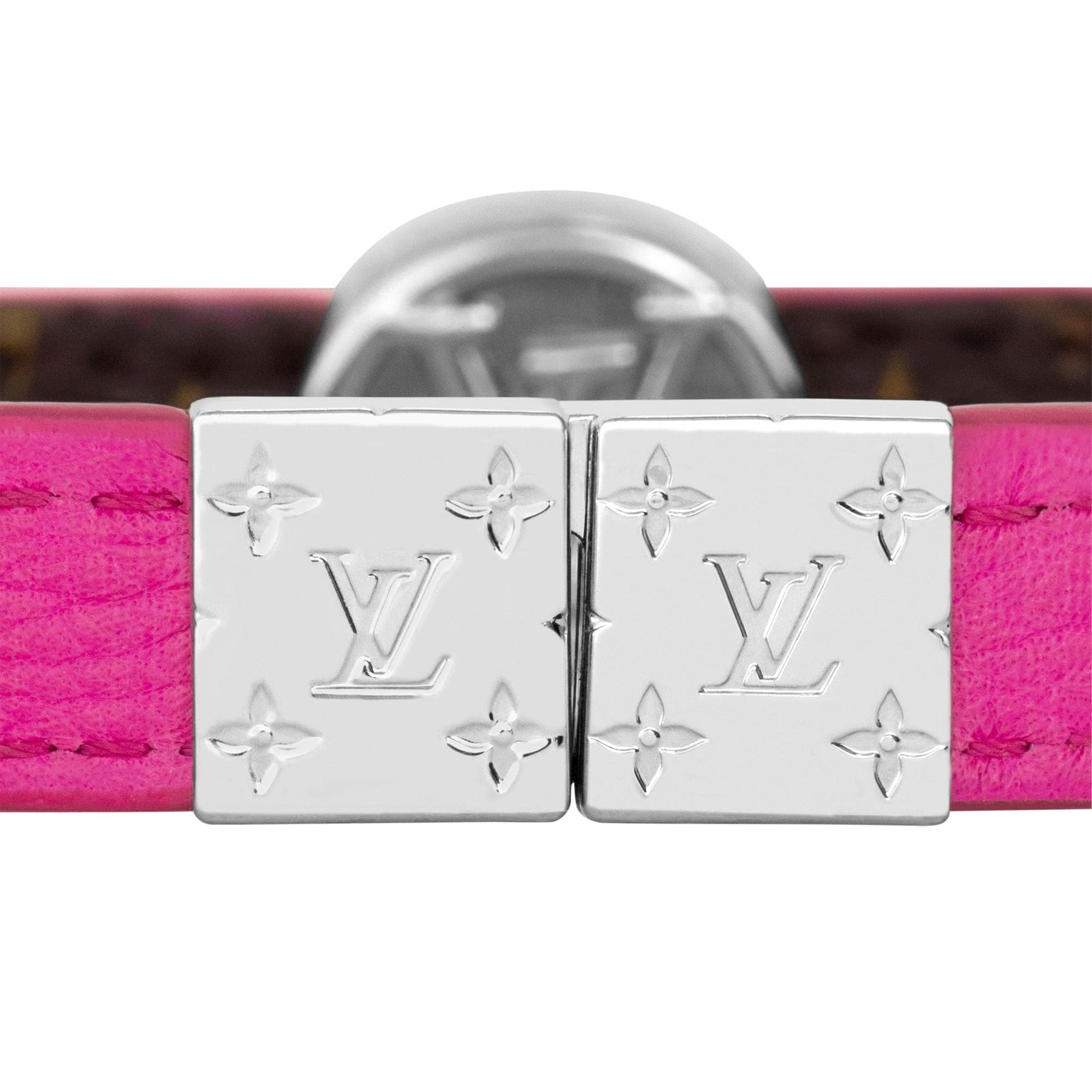 lv initials reversible leather bracelet