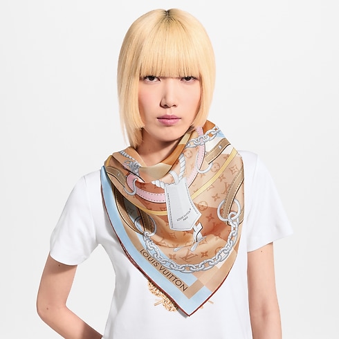 S00 Accessories Silk Squares and Bandeaus LV Classic Strap Square 90 | Louis Vuitton ® (Product zoom)
