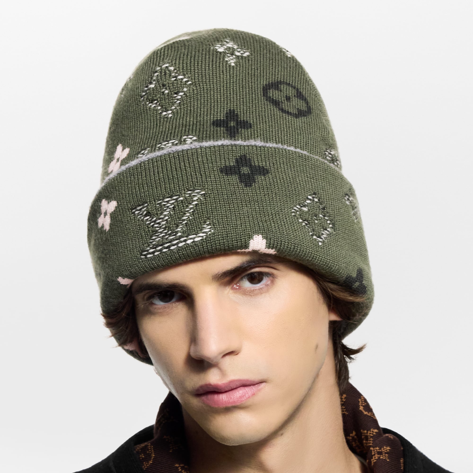 S00 Accessories Hats, Beanies and Gloves LV Crush Monogram Surplus Beanie | Louis Vuitton ® (Product zoom)