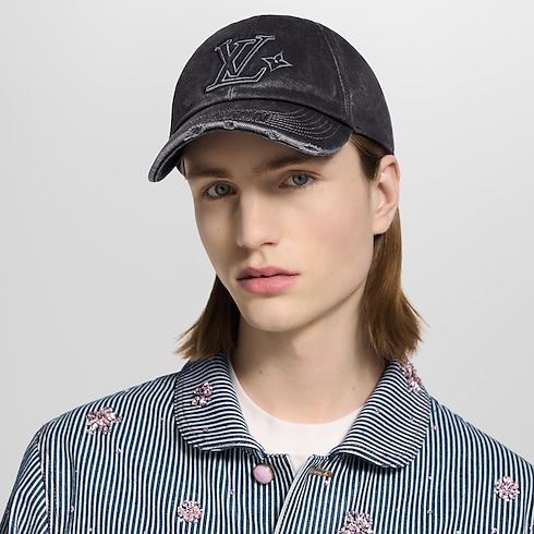 S00 Accessories Hats, Beanies and Gloves LV Denim Washed Cap | Louis Vuitton ® (Product zoom)