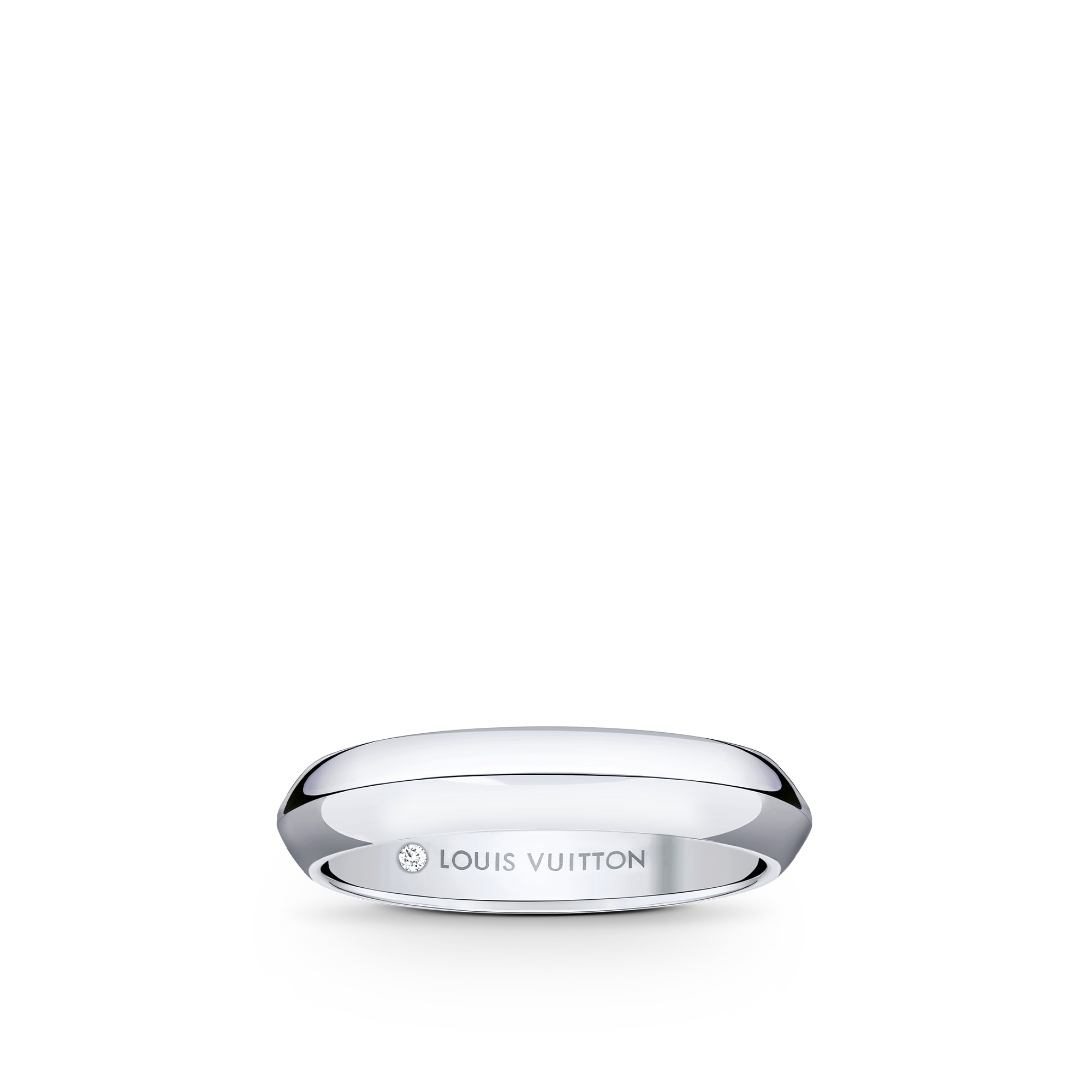  Catégories Wedding Bands LV Diamonds 4mm Wedding Band, Platinum | Louis Vuitton ® (Zoom produit)