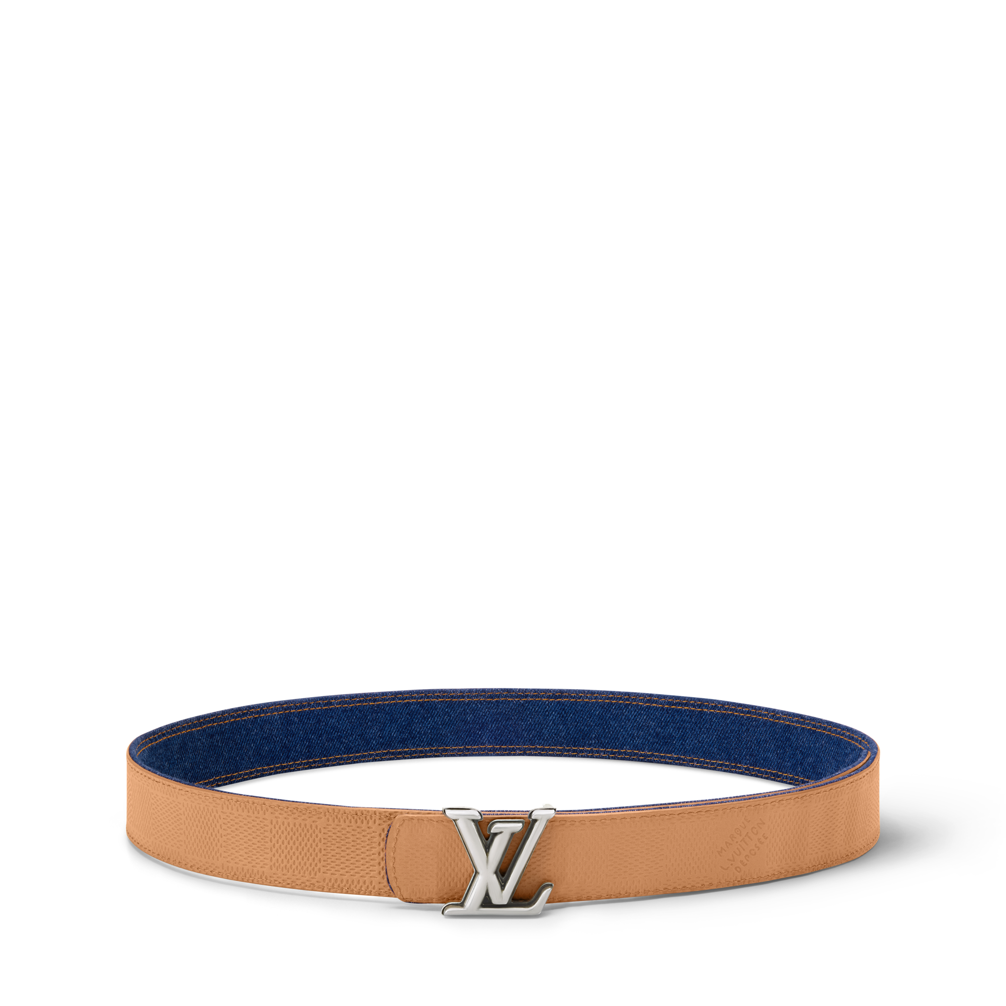  Accessories Belts LV Dimension Denim 35mm Reversible Belt | Louis Vuitton ® (Product zoom)