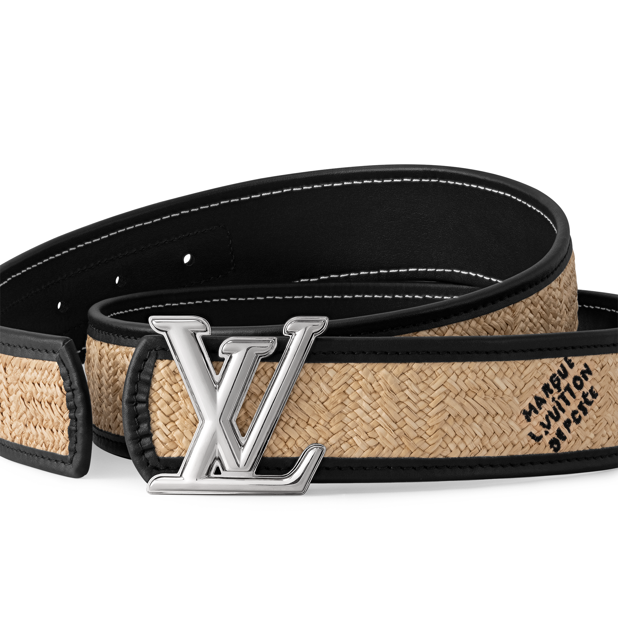  Accessories Belts LV Dimension Raffia 40mm Reversible Belt | Louis Vuitton ® (Product zoom)
