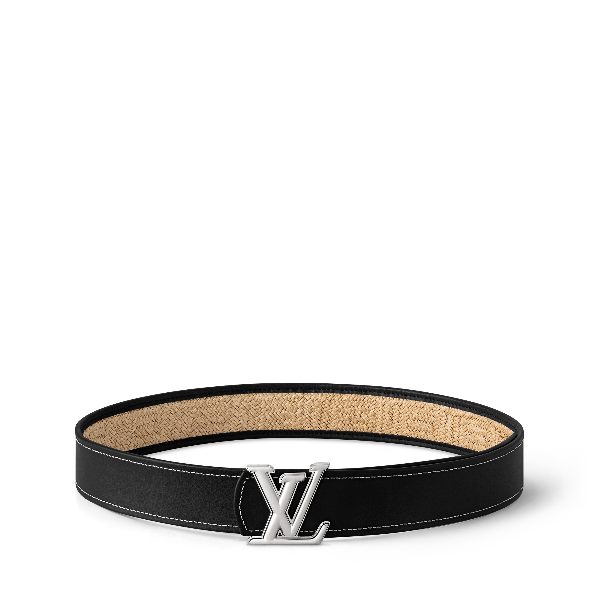  Accessories Belts LV Dimension Raffia 40mm Reversible Belt | Louis Vuitton ® (Product zoom)