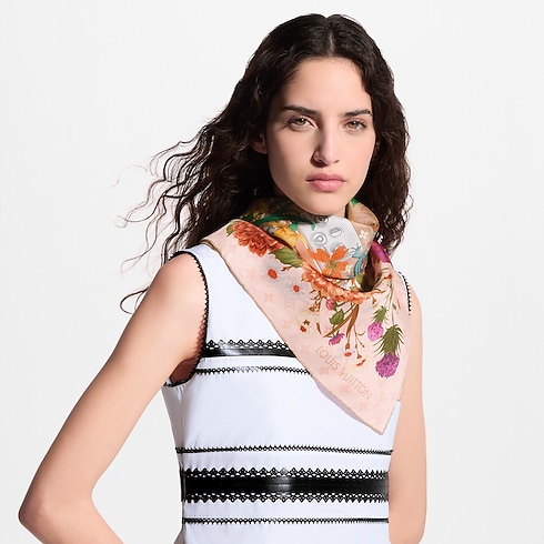 S00 Accessories Silk Squares and Bandeaus LV En Fleurs Square 90 | Louis Vuitton ® (Product zoom)