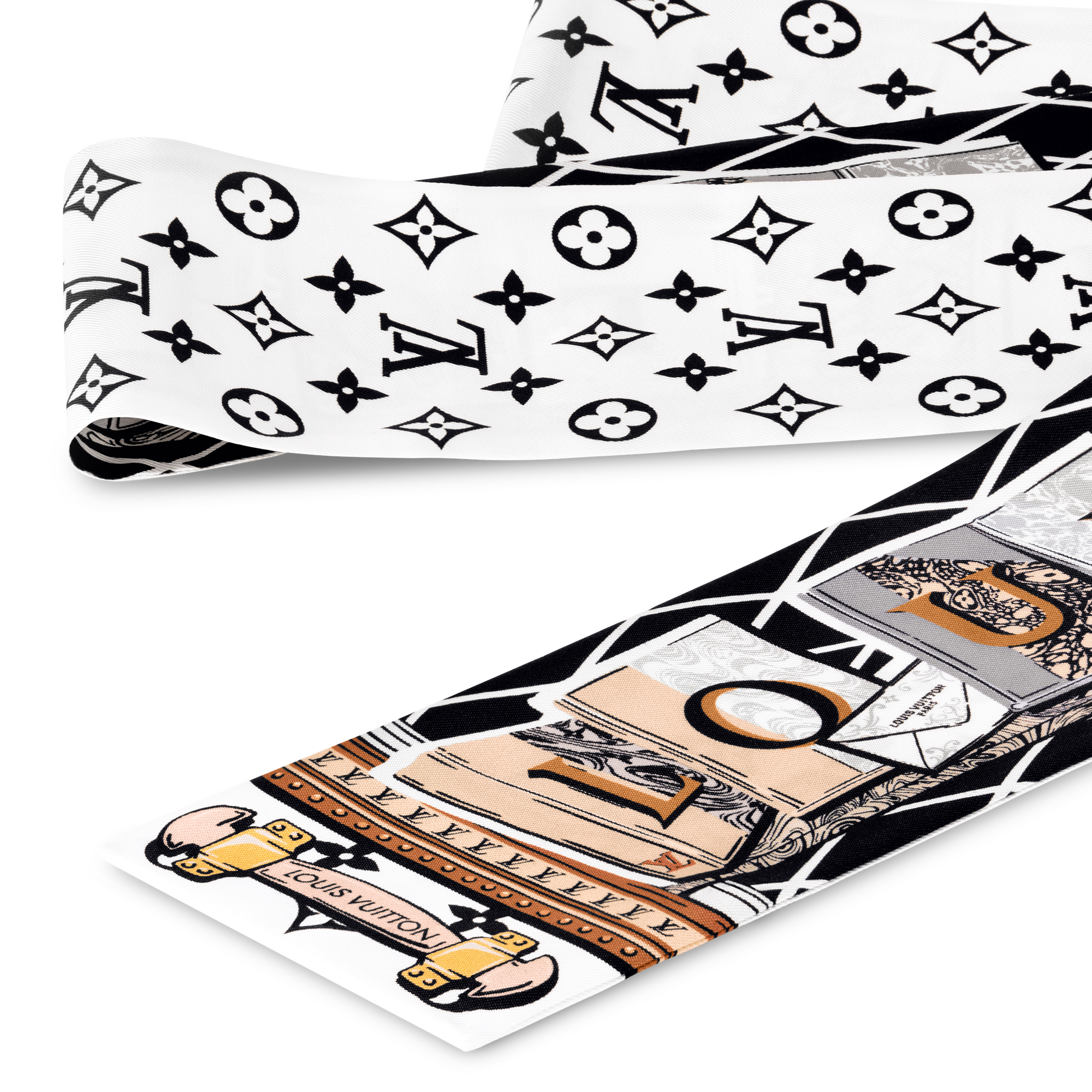 S00 Accessoires Carrés de Soie et Bandeaux LV Library Bandeau | Louis Vuitton ® (Zoom produit)