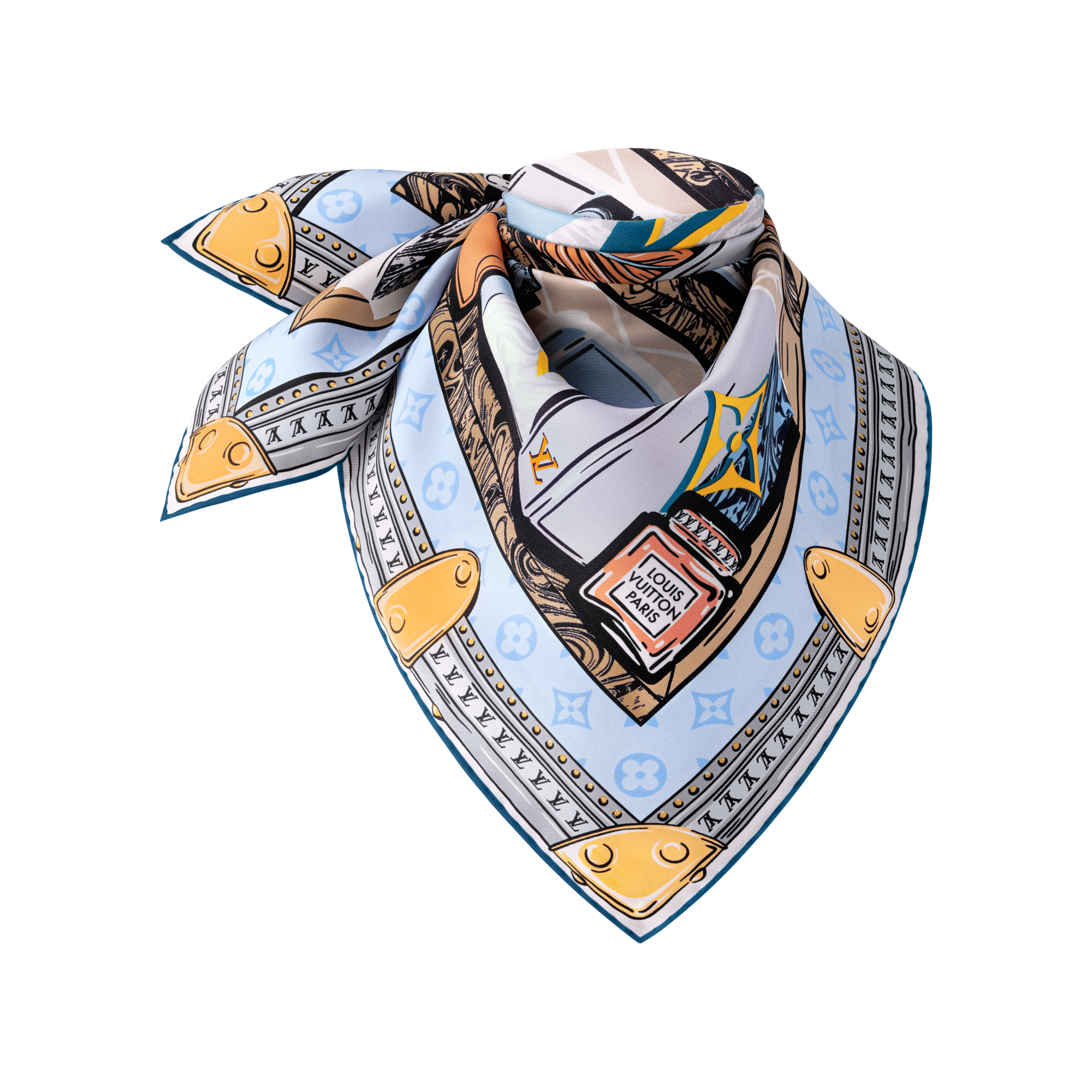 S00 Accessories Silk Squares and Bandeaus  LV Library Square 70 | Louis Vuitton ® (Product zoom)