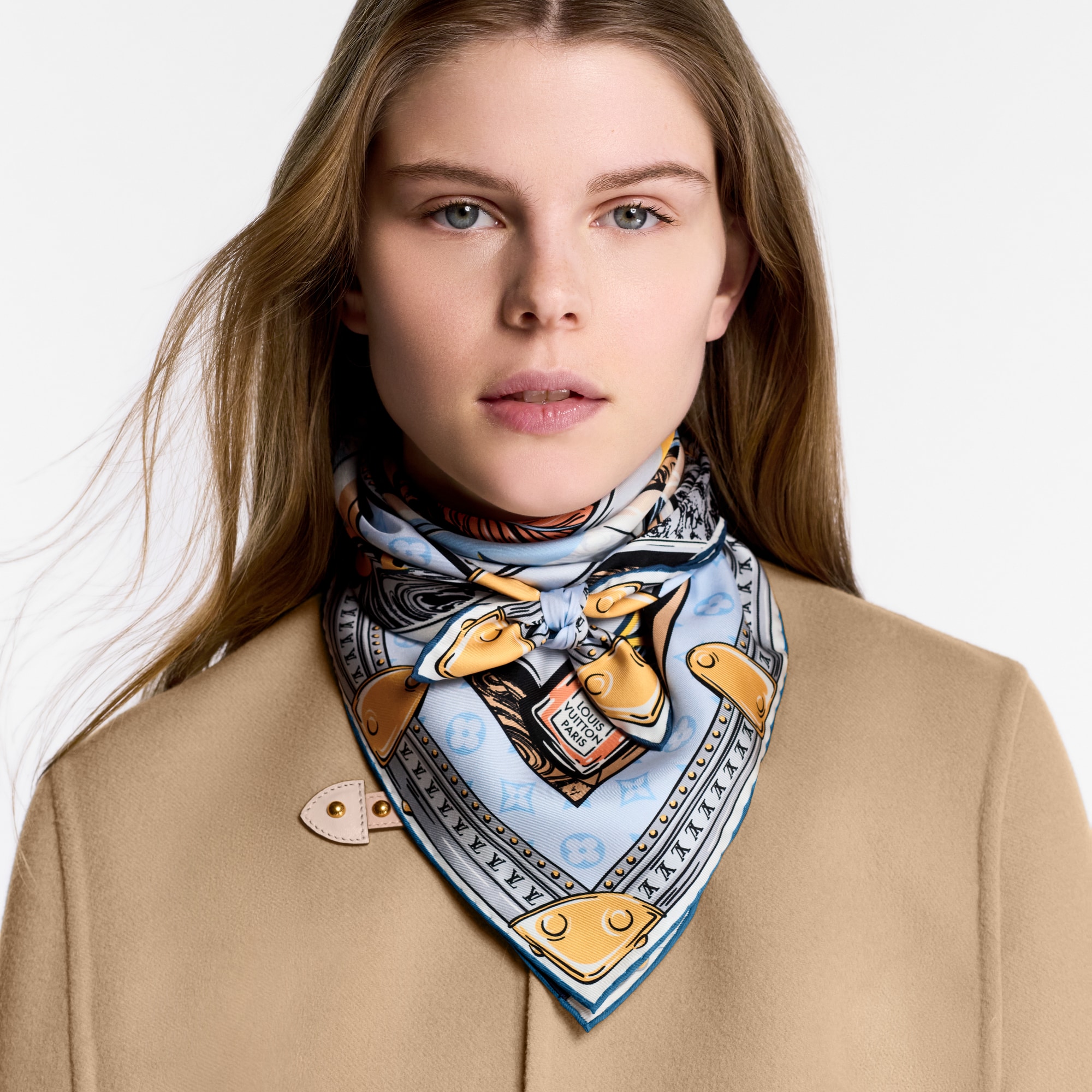 S00 Accessories Silk Squares and Bandeaus  LV Library Square 70 | Louis Vuitton ® (Product zoom)