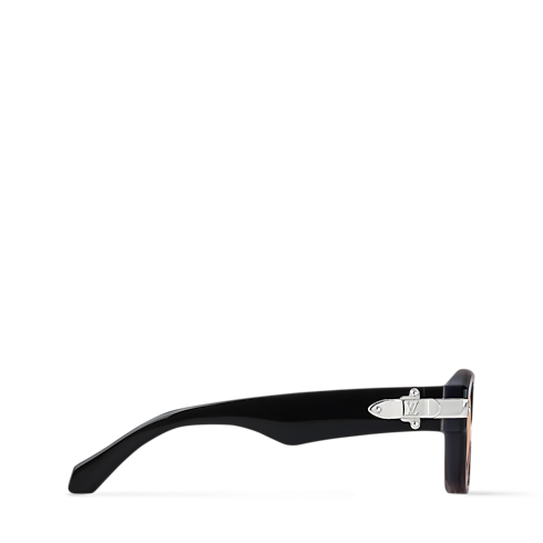 LV Lock Round Square Sunglasses Side View