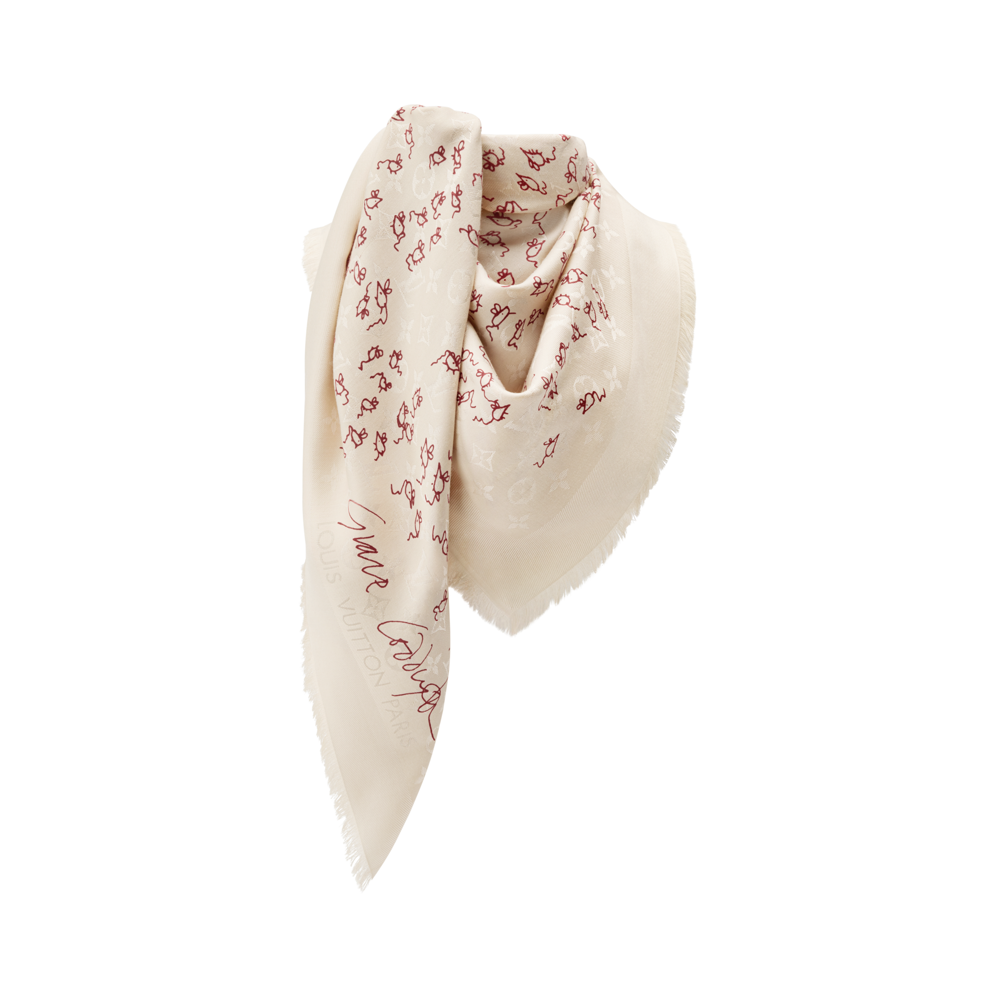 S00 Accessories Shawls and Stoles LV Mice Monogram Classique Shawl | Louis Vuitton ® (Product zoom)
