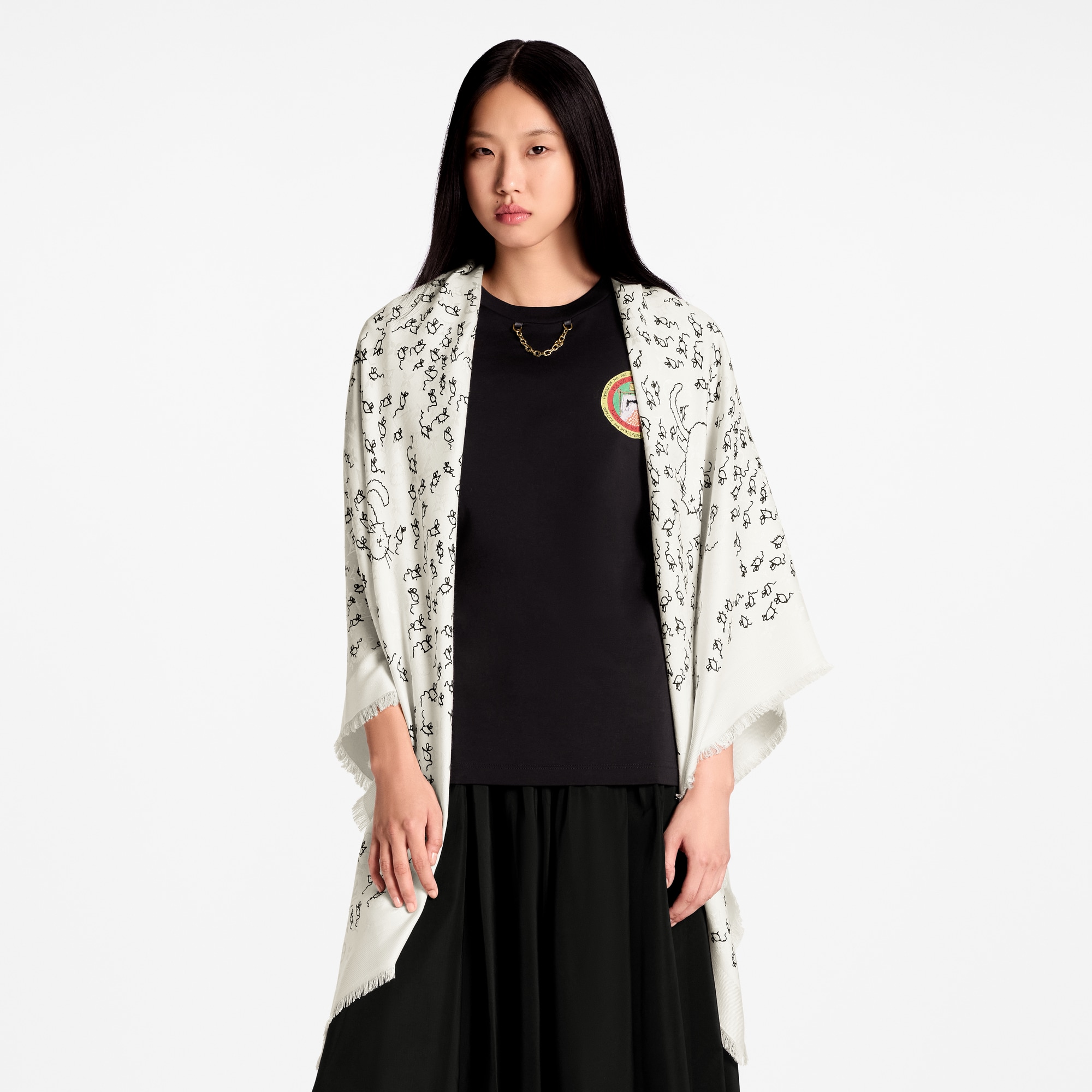 S00 Accessories Shawls and Stoles LV Mice Monogram Classique Shawl | Louis Vuitton ® (Product zoom)