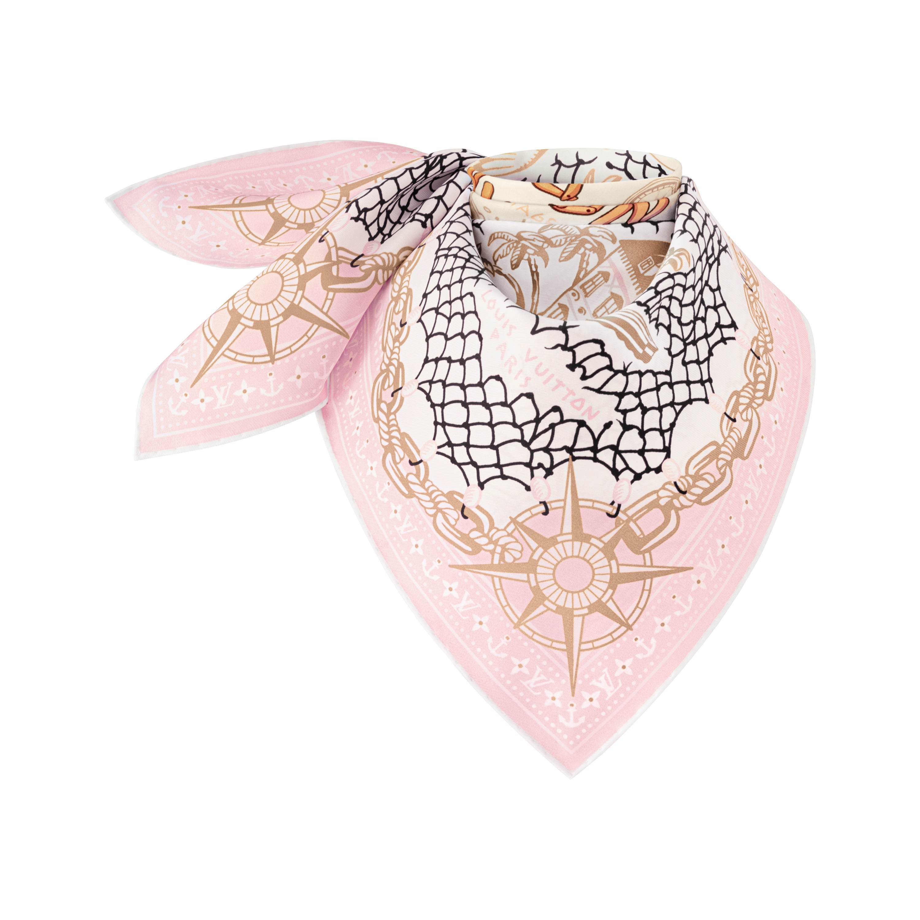 S00 Accessories Silk Squares and Bandeaus  LV Ocean Treasure Map Square 70 | Louis Vuitton ® (Product zoom)