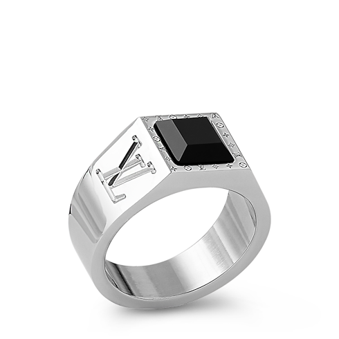 S00 Accessories New This Season LV Onyx Signet Ring | Louis Vuitton ® (Product zoom)