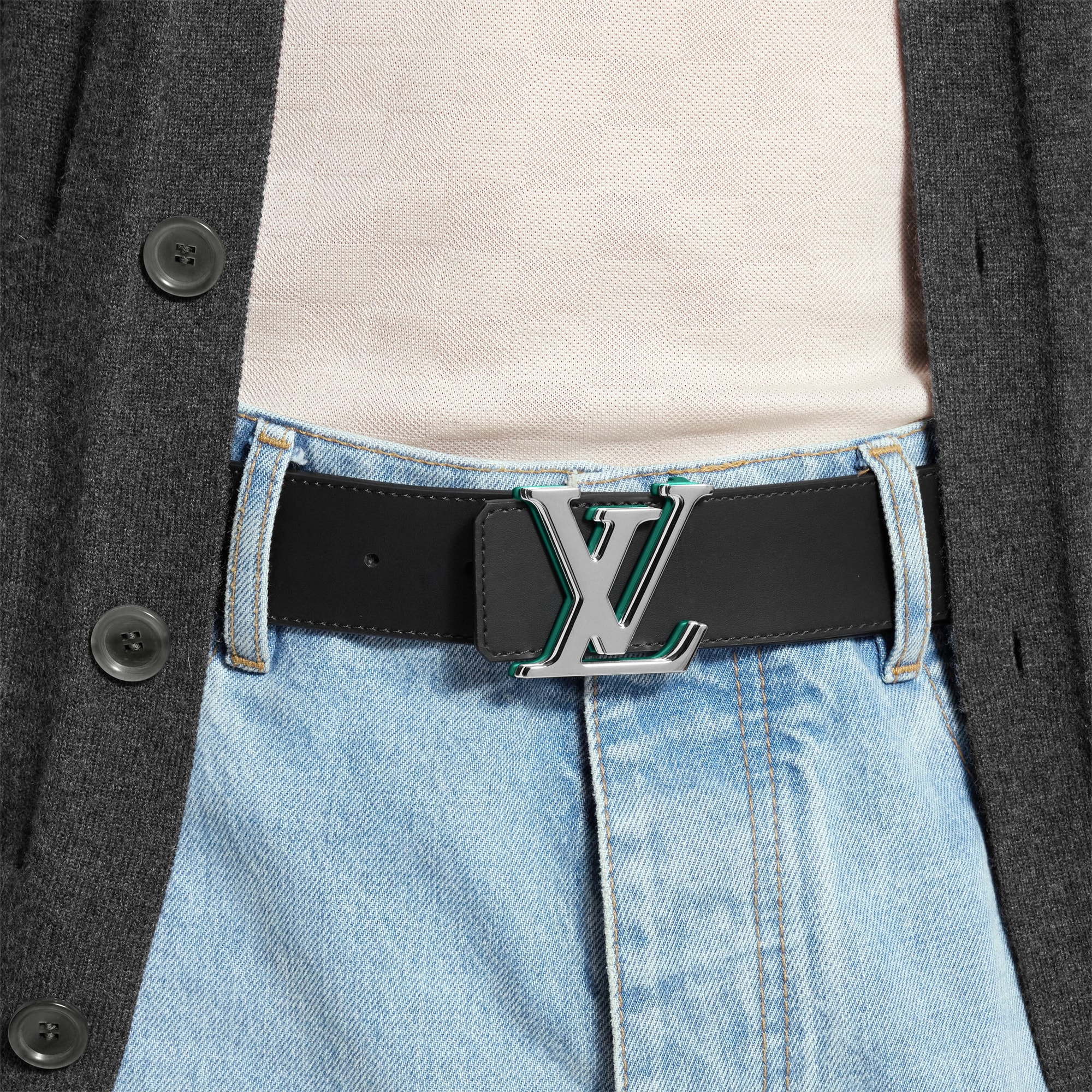  Accessories Belts LV Optic Damier Graphite 40mm Reversible Belt | Louis Vuitton ® (Product zoom)