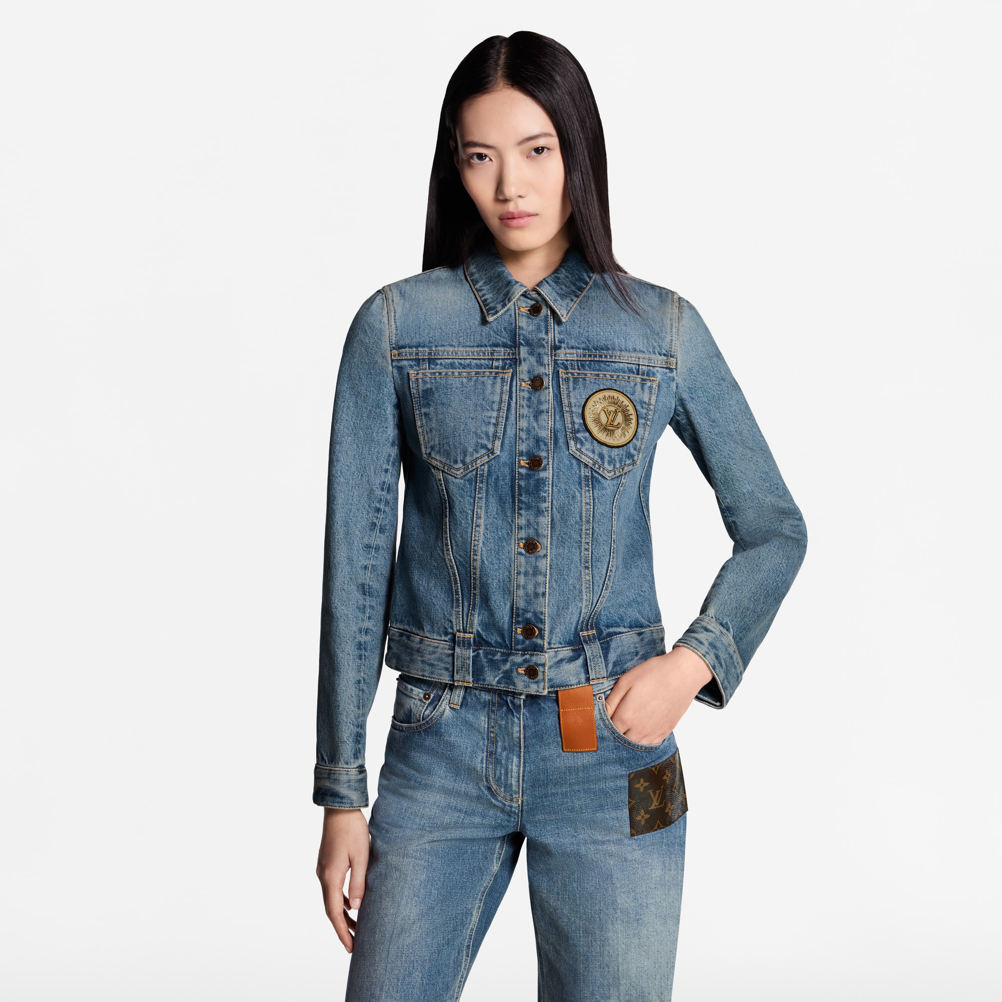  Ready-to-Wear Coats and Jackets LV Patch Denim Jacket
 | Louis Vuitton ® (Product zoom)