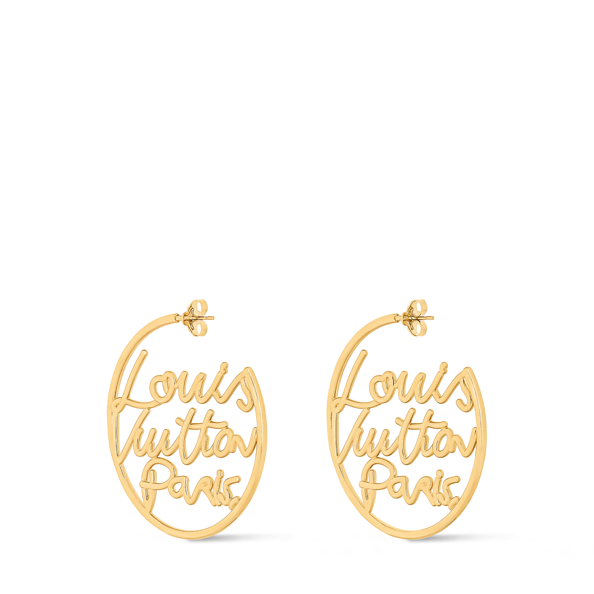 S00 Fashion Jewelry All Fashion Jewelry LV Script Earrings | Louis Vuitton ® (Product zoom)