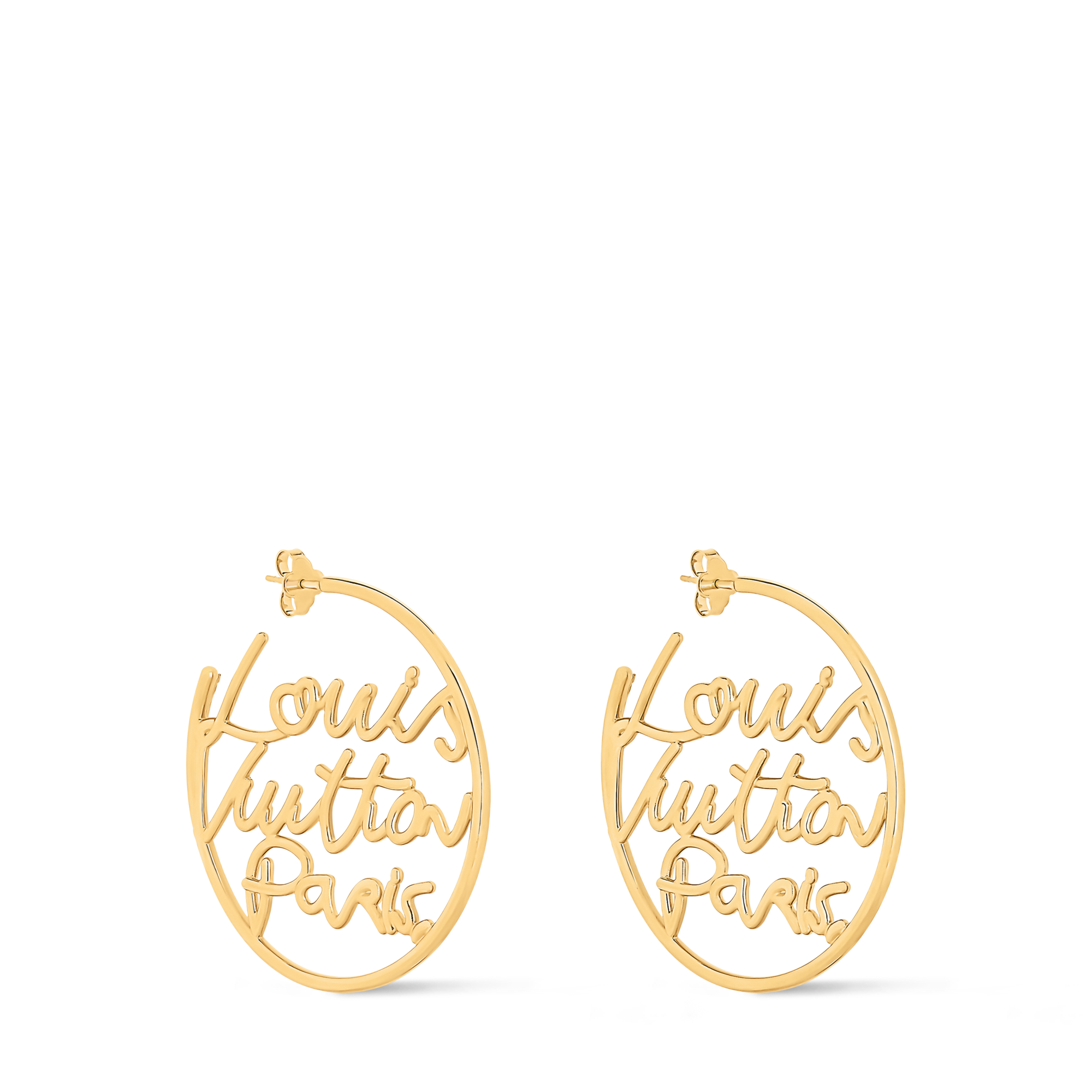 S00 Fashion Jewelry All Fashion Jewelry LV Script Earrings | Louis Vuitton ® (Product zoom)